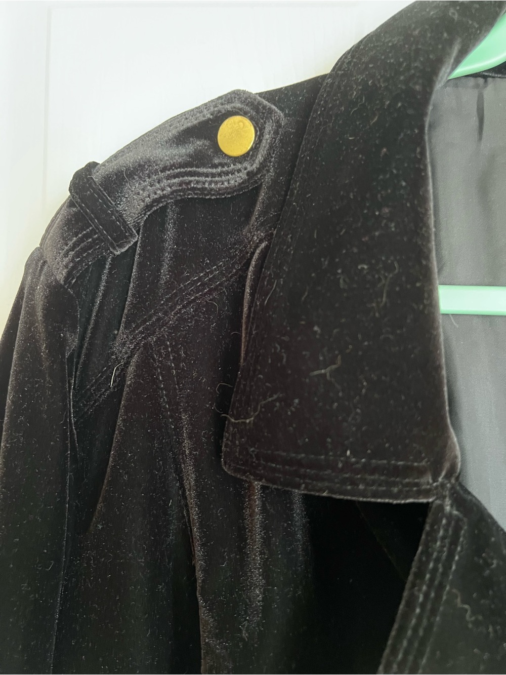 INC Black Velvet Moto Jacket with Gold Hardware EUC - Picture 6 of 11